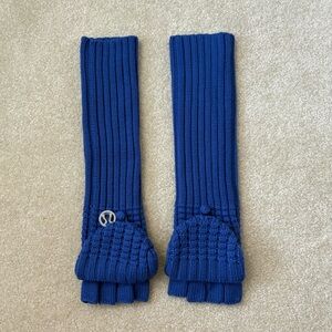 Lululemon Blue Knit Arm Warmers